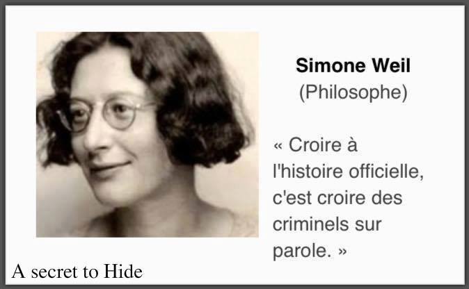 Simone Weil histoire officielle pour RIEN 270324